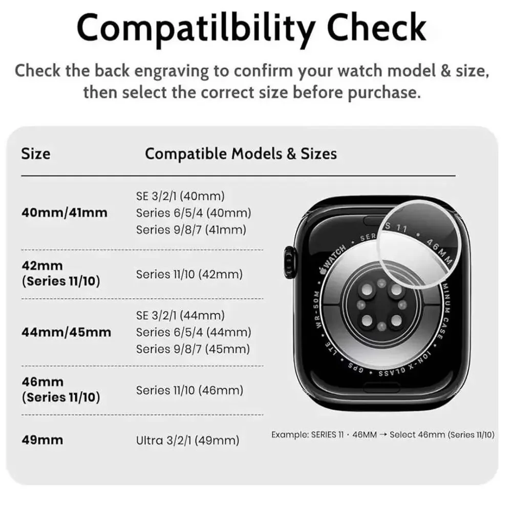 Amband Rugged Watch Case with Band Case Compatible with Apple Watch 46mm for Men